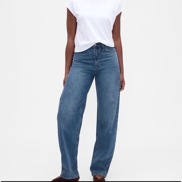 GAP Curvy Barrel Blue Jeans - 28T - Picture 1 of 2